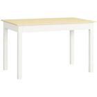 Table de salle à manger HOMCOM design moderne bicolore avec grand plateau 4-6 personnes en bois dim. 119L x 70l x 75H cm - en bois