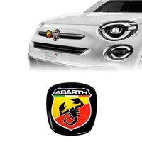 Autocollant 3D Abarth Officiel Remplacement Logo pour Fiat 500X, Avant