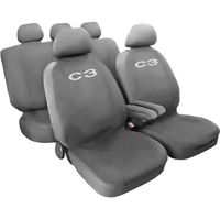 Lupex Shop Housses de siège auto compatibles pour C3 Coleur entier Gris Clair