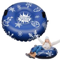 Luge gonflable, Tube à neige gonflable de 120cm, Bouée neige robuste, Anneau de ski Luge à Neige avec Poignées pour enfant adulte