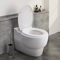 Abattant WC avec Système Frein de Chute - 44x37cm - Siège de Toilette silencieux Haute de Qualité Anti-rayures
