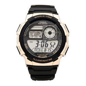 Casio Reloj de cuarzo para hombre con correa de resina, negro