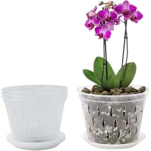 JARDINIÈRE - BAC A FLEUR Jardinière pour orchidée transparente en plastique