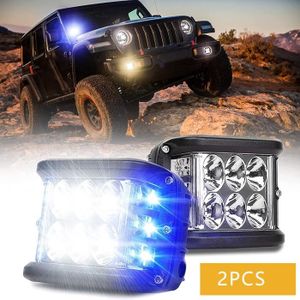 Phare de Travail LED 2PCS 4 18W Projecteur Rampe LED Voiture Spot Feux  Antibrouillard LED Feux de Travail, Support de Montage[518] - Cdiscount Auto