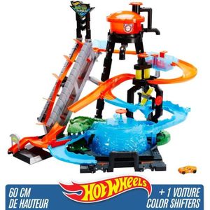 CIRCUIT Hot Wheels City Station de Lavage Ultime, coffret 