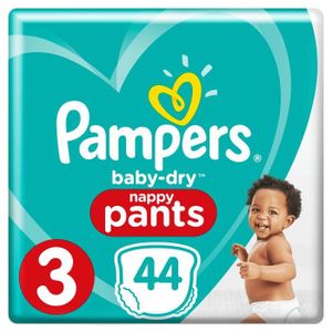 COUCHE Pampers Baby-Dry Pants Taille 3, 6-11 kg, 44 Couches-Culottes