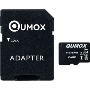 CARTE MÉMOIRE Carte mémoire Qumox 64Go microSDXC Classe 10 USH-1