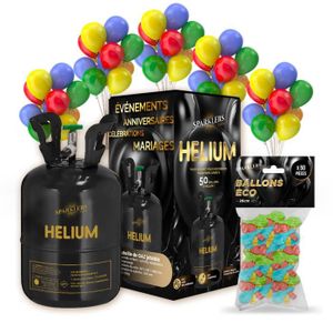 Party Factory Gaz hélium pour 30 ballons gonflables, bouteille de gaz hélium  : : Cuisine et Maison