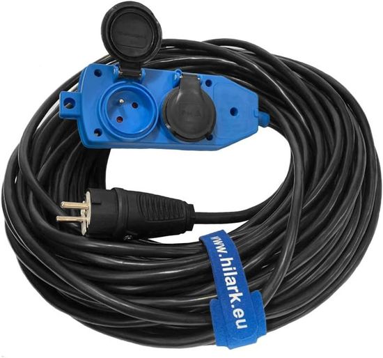 Hilark Enrouleur Cable Electrique H05VV-F 3x2,5 rallonge électrique ...