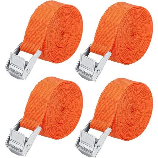 Azarxis Lot De 4 Sangles D'arrimage Réglables Avec Boucle à Came