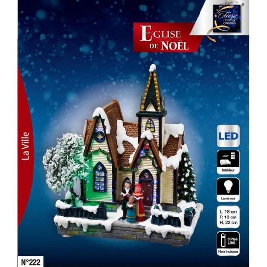 Village de Noël lumineux église Cdiscount Maison