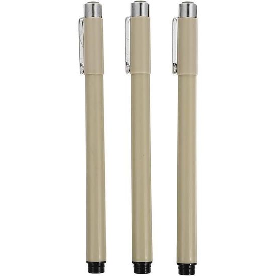 Uni Pin Fineliner Set de 8 stylos à dessin -0,1 mm/0,5 mm - Noir, gris