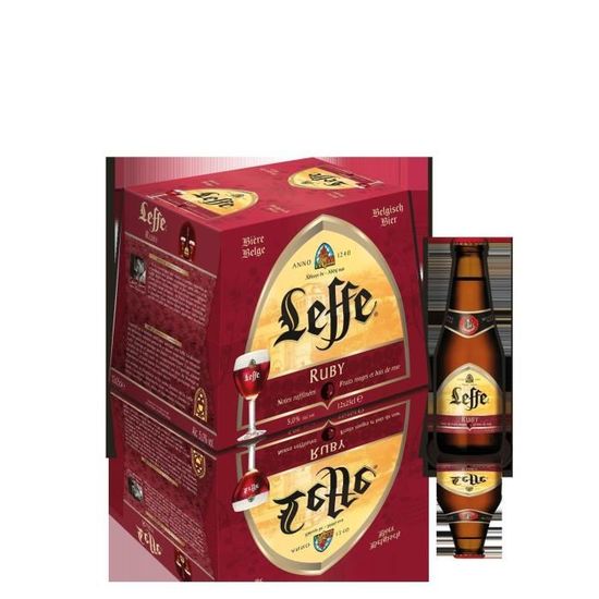 LEFFE Pack de 12 Bières Ruby 25 cl La cave Cdiscount
