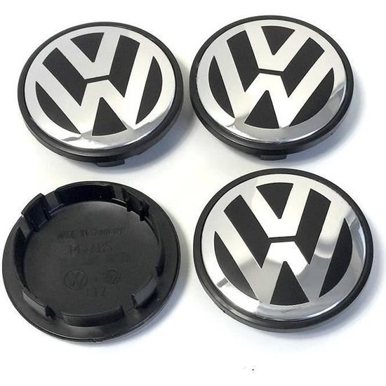 4X CENTRES DE ROUE VW caches moyeu jante alu 65mm emblème VOLKSWAGEN -  Cdiscount Auto