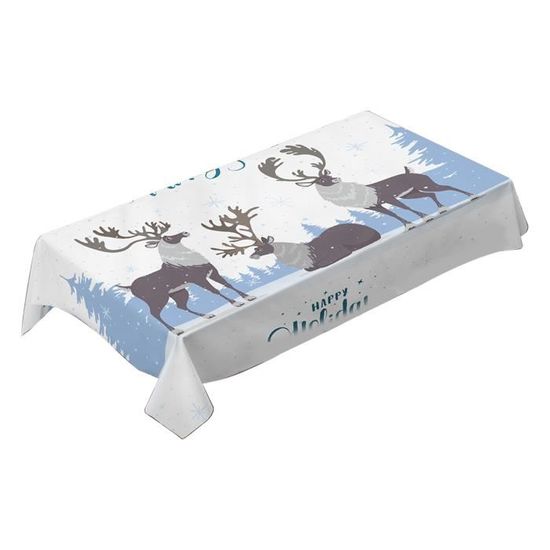 Rouleau Nappe De Table Jetable - Papier Non Tissé 1,1x20m - Blanc - Pour Fête, Mariage, Anniversaire - Lavable