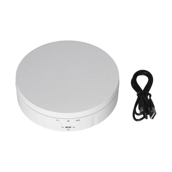 Présentoir Bijoux Rotatif Automatique – Plateau Tournant électrique Rechargeable – Support Jusqu’à 3 Kg – Pour Vitrine Ou Exposition - 2