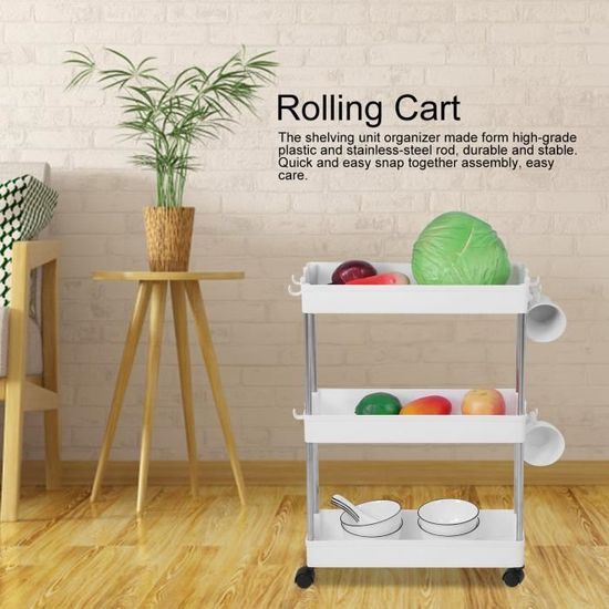 Chariot De Livres 5 étages Sur Roulettes - Organisateur De Rangement Mobile Pour école, Bureau, Maison