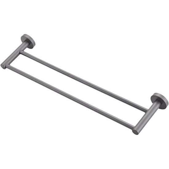 Porte-Serviettes Double 60 Cm Acier Inox 304 Brossé – Barre Murale Robuste Salle De Bain Cuisine