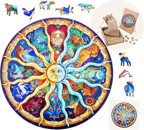 Puzzle En Bois 108 Pièces Forme De Chat - Dimensions 29.7x42 Cm, épaisseur 3 Mm, Boîte Cadeau En Bois - 8