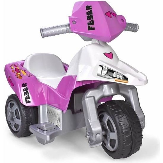 Trimoto électrique pour enfant FEBER - La Trimoto Pink Tatoo - Batterie 6V - Rose