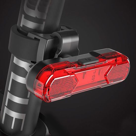 Feu Arrière Vélo WEST BIKING DEL – USB Type-C Rechargeable – Noir