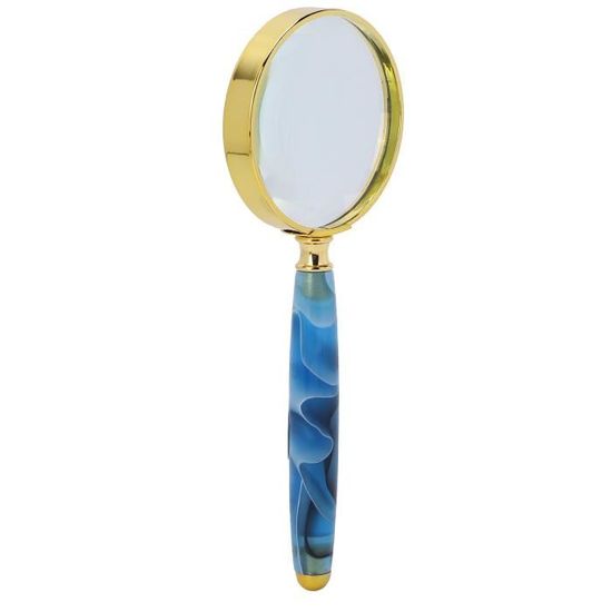 Loupe De Lecture Portable Vintage En Métal Doré - Grossissement 5X, 45mm, Poignée Ergonomique, Idéale Lecture Et Décoration Bureau
