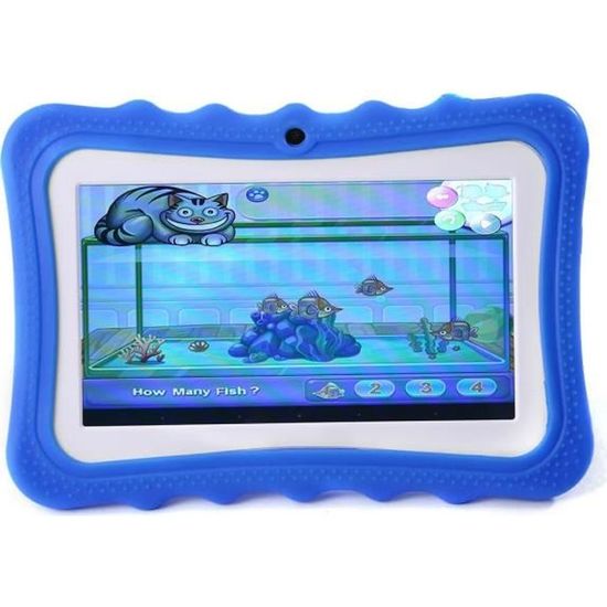 LEEGOAL Tablette tactile Enfant  -7'' HD -ROM 8Go-Quad Core -Android 4.4 -Rose Bleu