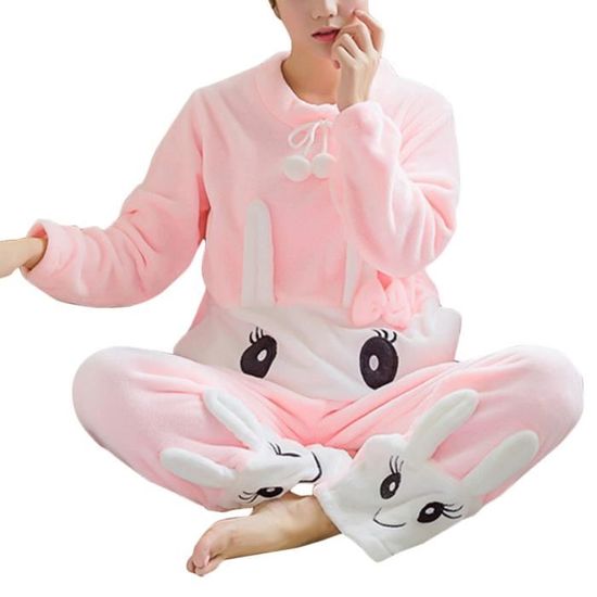 Ensemble De Pyjamas En Flanelle Pour Fille Automne Hiver Chaud Flanelle