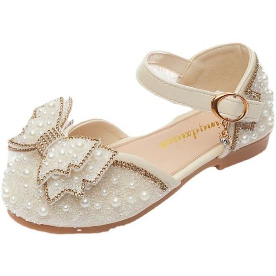 Chaussures De Danse Fille Paillettes - Talon 3 Cm, Semelle Cuir - Pour Danse Latine, Salon, Princesse - 9