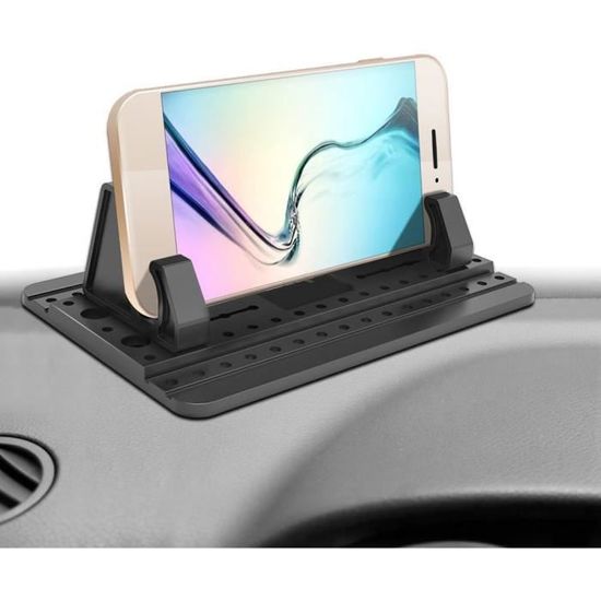 Tapis Antidérapant Silicone Pour Voiture - Support Téléphone Et Objets 17x11cm