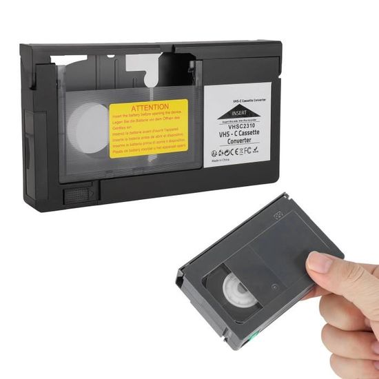 Adaptateur de cassette VHS C pour caméscopes VHS C SVHS, convertisseur de cassette VHS non