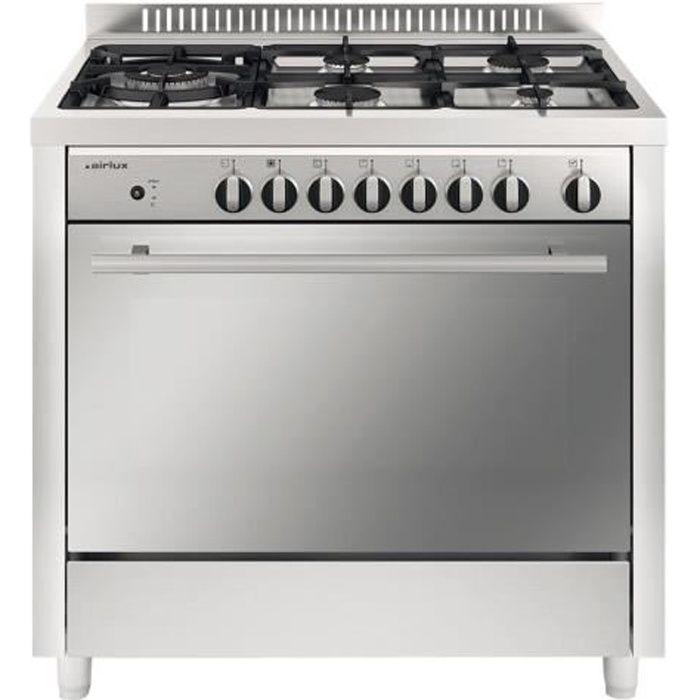 Airlux Matrix AX96CVIX Cuisinière pose libre largeur : 90 cm profondeur : 60 cm hauteur : 97 cm avec système auto-nettoyant…