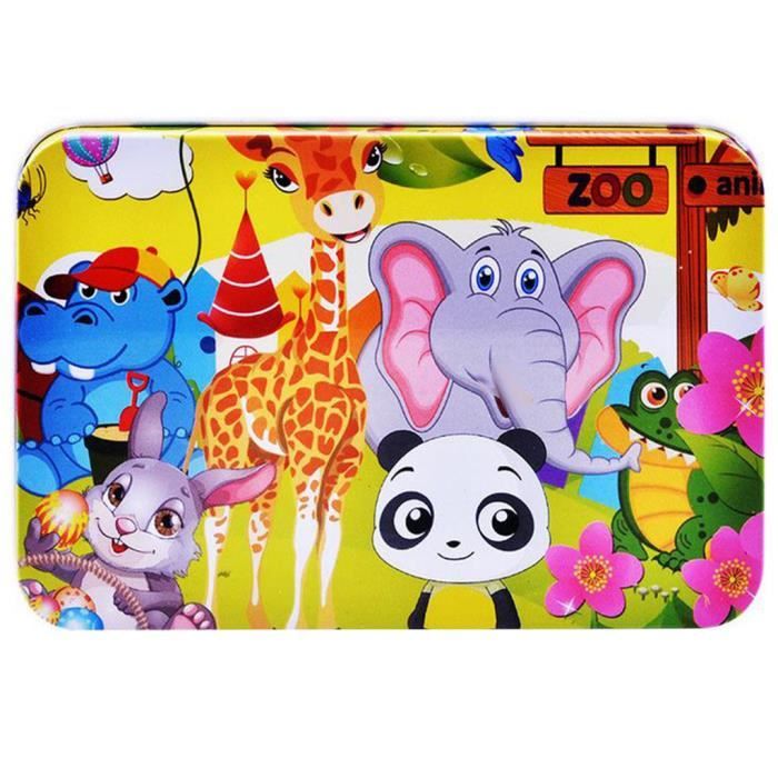 100 pièces de puzzles pour enfants, puzzles éducatifs en bois pour enfants, aire de jeux pour animaux épaisseur 3 mm QIQ200402889E