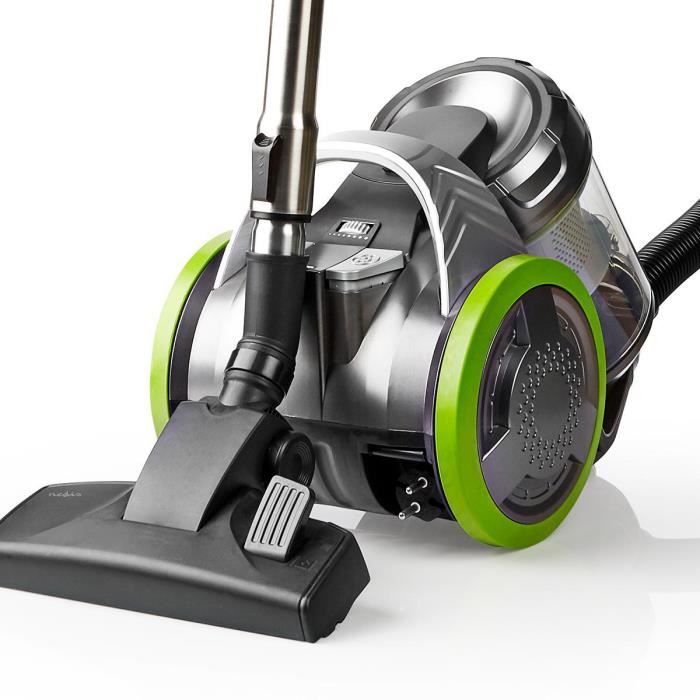 Aspirateur Sans sac 700 W Design Capacité 3.5 l Combi Brosse Rayon d'action: 8 m Filtre à air HEPA Vert/Anthracite
