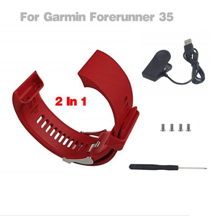 Pour Garmin Forerunner 35 Montre Bracelet Moniteur de Fréquence Cardiaque + Chargeur miettelove 6230 yyzzyy