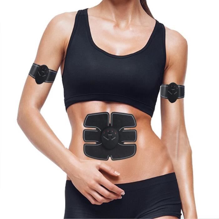 Appareil Abdominaux Unisexe, électrostimulation Abdominal Massage Musculaire Bras Multiple Endroit Fitness