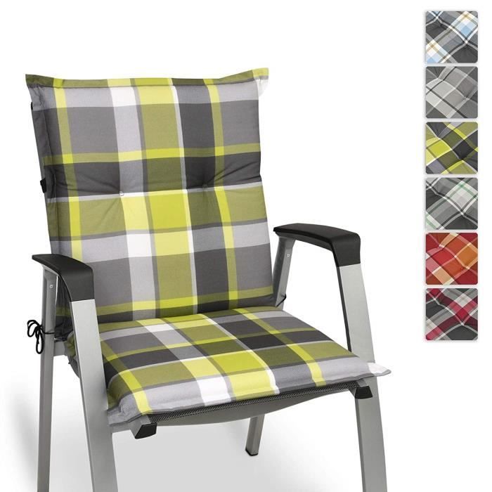 Beautissu Matelas Coussin pour Chaise Fauteuil de Jardin terrasse Sunny GR vert 100x50x6cm ( les chaises ne sont pas incluses)