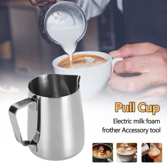 350ML Pichet à Meait Inox Pour Cappuccino Musse Tirer Fleur Cup Tasse De Café Me23439