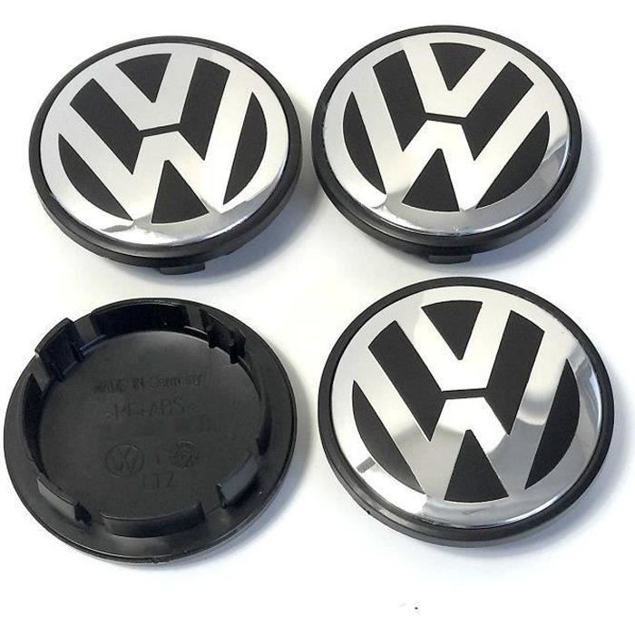 4X CENTRES DE ROUE JANTES  VW caches moyeu 76 mm emblème VOLKSWAGEN Lot de 4 