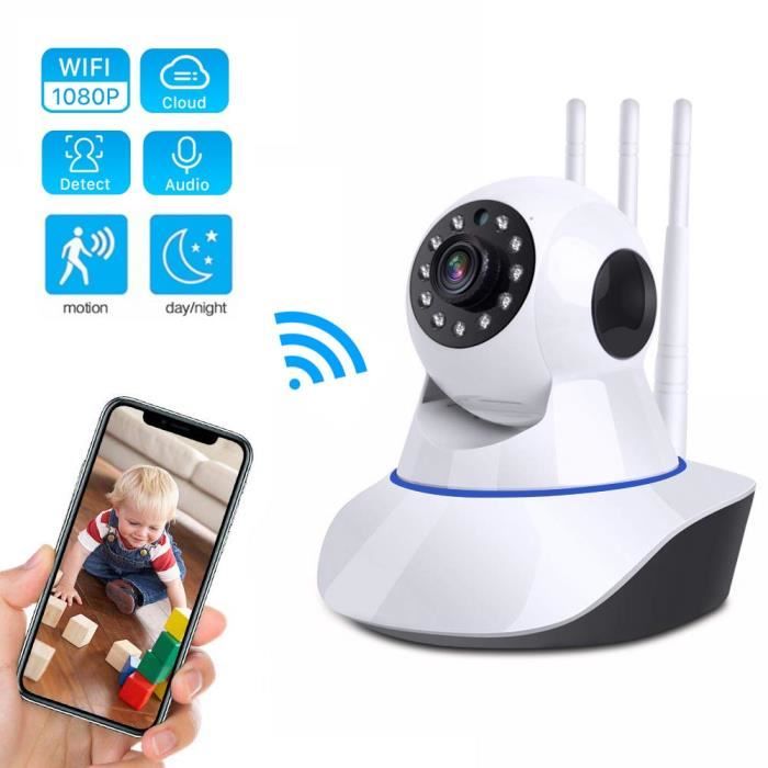 BABY PHONE - ECOUTE BEBE,Caméra HD 1080P 720P Cloud Wifi IP, suivi automatique, caméra de sécurité P2P IR coupée- Type 1080p