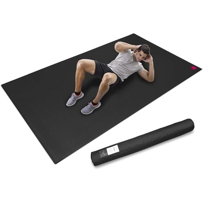 VELO D'APPARTEMENT SHANTI NATION - Cardio Mat – grand tapis d&rsquoentraînement – long et large (2,5 x 1,5 m) - antid&eac48