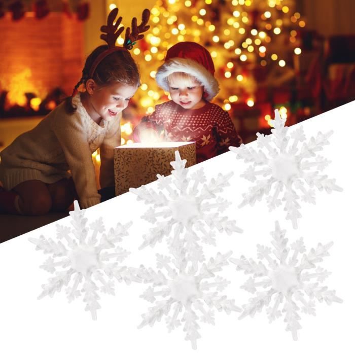 12 pièces ornement de flocons de neige accessoire décoratif de vacances acrylique transparent (flocon de neige)