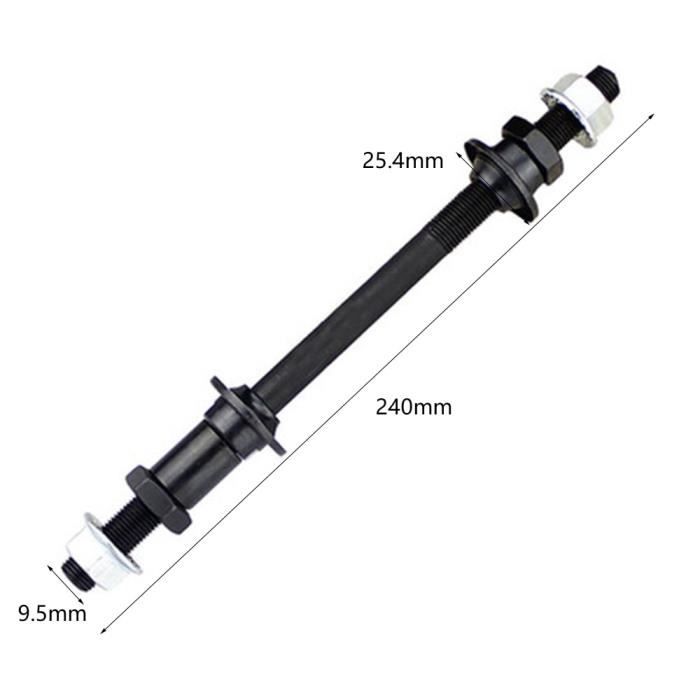 Pièce Détachée,Essieu arrière de vtt 240mm, Fat Bike, reconditionné, solide, accessoire de bicyclette - Type Black