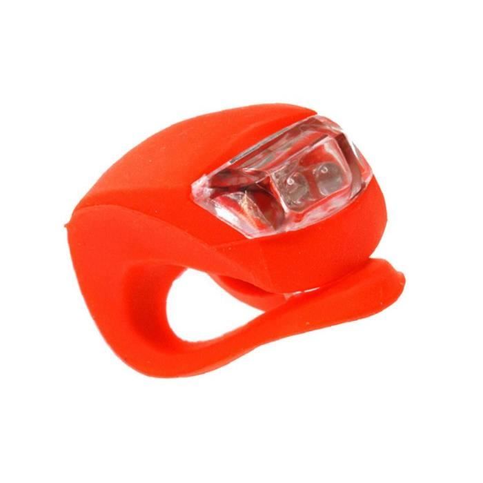 2 PCS Portable LED Clip-On Silicon Band lumières arrière-plan AVERTISSEMABLES D'AVERTISSEMENT Fourniture de cyclage et Blanc