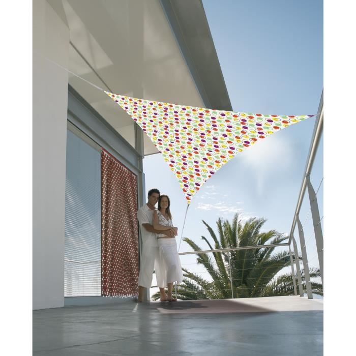 Voile d'ombrage triangulaire 3.60 imprimé POP