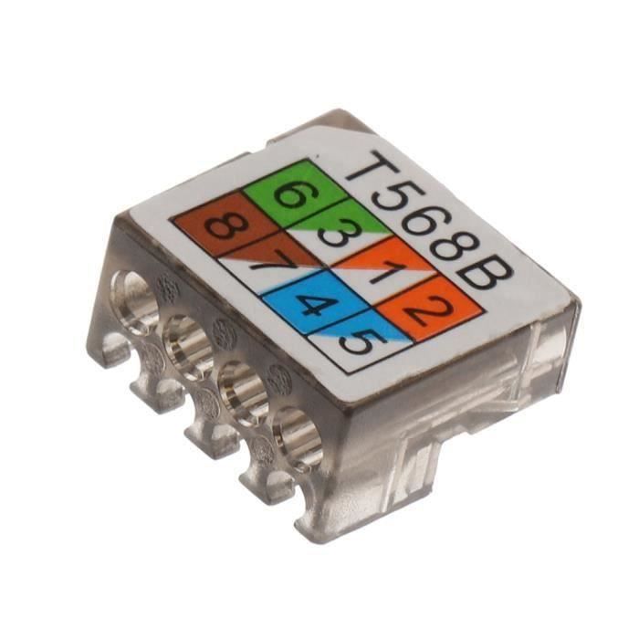 SWITCH - HUB ETHERNET - INJECTEUR 4 pièces prise CAT6A RJ45