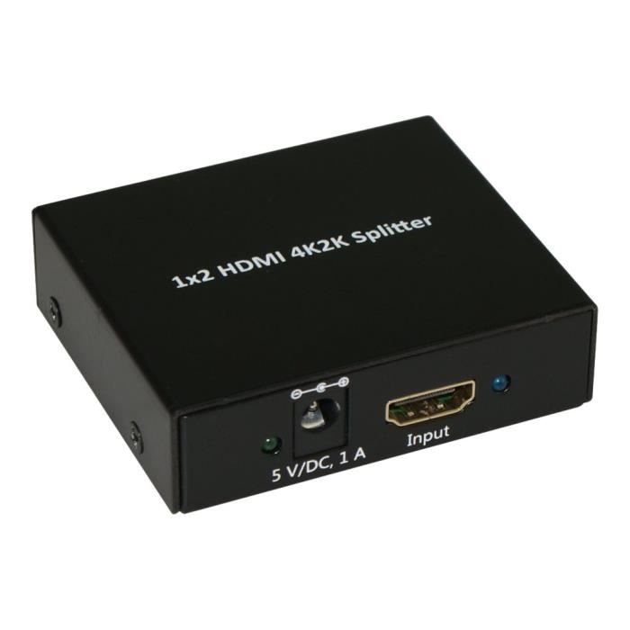 MicroConnect 1x2 HDMI 4Kx2K Splitter Répartiteur vidéo-audio 2 x HDMI Ordinateur de bureau