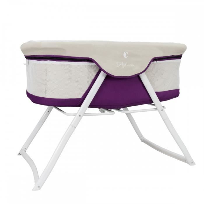 BASSINET Lit de voyage et berceau + moustiquaire + matelas Violet