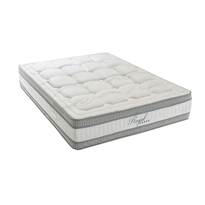 OLYMPE LITERIE - Matelas Royal mousse à mémoire de forme - 140x190 140x190 cm Blanc