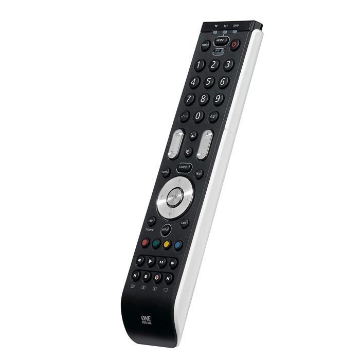 Télécommande universelle One For All Essence 3 - Noire – Télécommande Parfaite de remplacement TV Décodeur et DVD Blu-ray- G 58